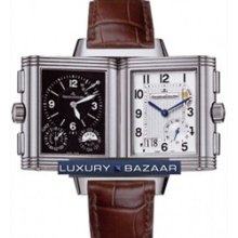 Jaeger LeCoultre Reverso Grande GMT (SS/ White /Leather)