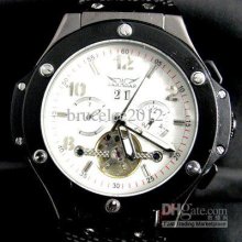 Jaragar Luxury Men Stainless Big Bang Tourbillion Automatic Mechanic