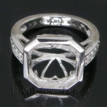 Jewelry Sets Vintage Princess 10x10mm 14Kt White Gold 0.75Ct Full Cut Diamond Engagement Wedding Semi Ring