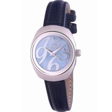 Jowissa Women's Swiss Como Mother of Pearl Blue Patent Leather Watch (Watch)