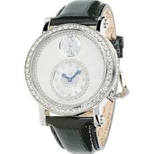 Juicy Couture Queen Couture Black Leather Strap Watch 1900686