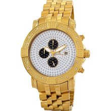 Just Bling Men's JB-6115-A Gotham Chronograph Pave Dial Diamond Metal Watch