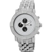 Just Bling Men's JB-6115-D Gotham Chronograph Pave Dial Diamond Metal Watch