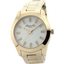 Kenneth Cole York Womens Mop Dial Gold Tone Stainless Steel Watch