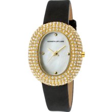 Kenneth Jay Lane Watches Women's Crystal White MOP Dial Goldtone IP SS