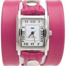 La Mer Classic Simple Wrap Watch in Hot Pink