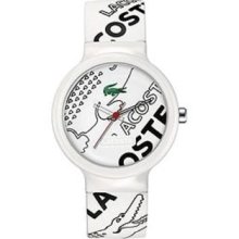 Lacoste Sport Collection Goa Black Croc White Dial Unisex watch