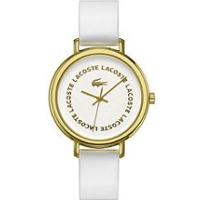 Lacoste White Leather Strap Ladies Watch 2000623