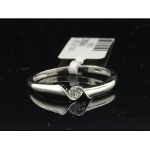 Ladies 10k White Gold Round Cut Diamond Engagement Ring Bridal Set Fashion Band