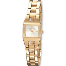 Ladies Charles Hubert 14k Gold-plated Stainless Steel White Dial Watch