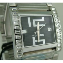 Ladies Police Elation St-steel Stone-set Watch