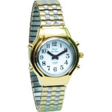 Ladies Royal Tel-time Bi-color Talking Watch With Whi