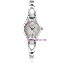 Ladies Sekonda Stone Set Silver Tone Bracelet Watch 4173