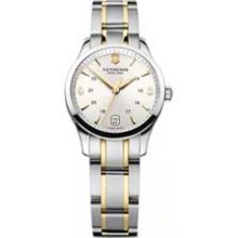 Ladies' Victorinox Swiss Army Alliance Two-Tone Stainless Steel Watch with Silver Dial (Model: 241543) swiss army