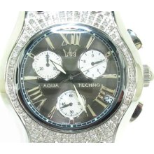 Ladies Women Diamond Aqua Techno Watch with Chronograph Dial 1.50ct