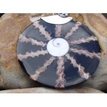 Large Balinese 925 Silver & Shell/resin Pendant