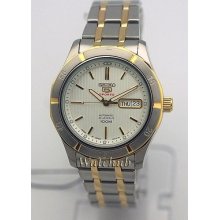 Latest 2013 Japan Made Seiko 5 Sport Two Tone 24j Automatic Men's Watch Srp290j1