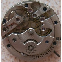 Longines Gold Medal 1878 Pocket Watch Movement Balance Broken, 33,5 Mm.