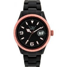 LTD-031004 LTD Watch Unisex Black Dial And Strap With Irpg Steel Bezel...