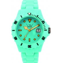 LTD-120119 LTD Watch Unisex Plastic 3 Hand Watch With Turquoise Dial A...