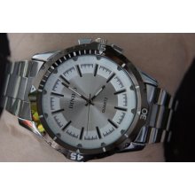 Luxury Fashion Men's Watches Stainless Steel Wrist Watch Quartz Analog Round