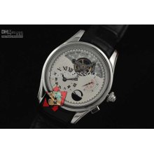 Luxury Minerva Stainless Steel Silver Dial Automatic Mechanical Mens