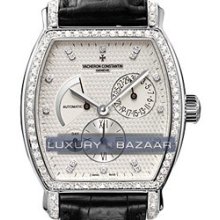 Malte Tonneau Dual Time (WG-Diamonds / Silver)