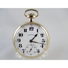 Mans 1920 antique Illinois Aristocrat 17 jewel pocket watch 16 size gold filled