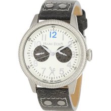 Marc Ecko Men's E13513g1 The Recon Silver Dial Black Leather Strap Watch