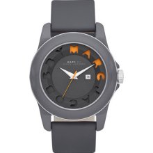 Marc Jacobs Grey Leather Strap Steel Case Women's Ladies Watch Mbm-4012