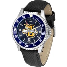 Marquette Golden Eagles Competitor AnoChrome Men's Watch with Nylon/Leather Band and Colored Bezel