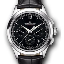 Master Chronograph (SS / Black / Leather Strap)