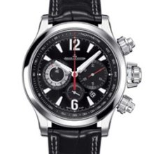 Master Compressor Chronograph 2 ( SS / Black Galvanic / Leather Strap)