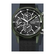 Maurice Lacroix Pontos S Extreme Chronograph Khaki 43mm Watch - Black/Khaki Dial, Nylon Strap PT6028-ALB211-331 Sale Authentic