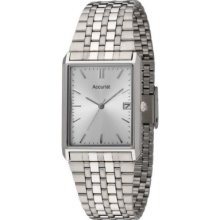 MB857S Accurist Mens Core Classic All Silver Watch
