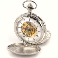 Mechanical Double Dust Cover Pocket Watch - Hand Engraved