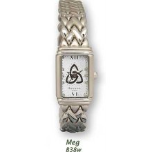 Meg Irish Ladies Silver-plated Bracelet Watch With Trinity Mother Of Pearl Dial