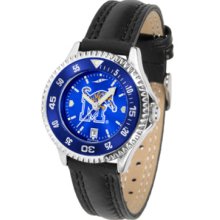 Memphis Tigers Competitor Ladies AnoChrome Watch with Leather Band and Colored Bezel