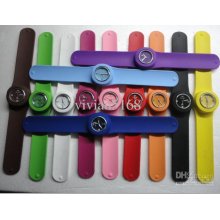 Men Women's Fashion Silicone Tape Snap Slap Sport Watches Jelly Watc