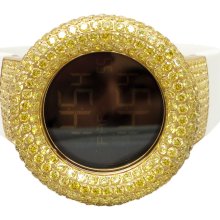 Mens 14K Yellow Gold Finish 8CT Lab Diamond Digital White Watch JoJo/Joe Rodeo