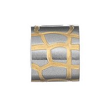 Men's Aagaard Stainless Steel Two Tone Silver And Gold Bead 0380269