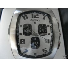 Mens Avalon Chronograph Watch Silvertone