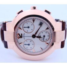 Mens Concord La Scala 18k Rose Gold Chronograph Watch