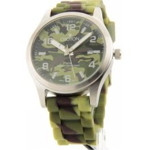 Mens Croton Camouflage Rubber Date 5ATM Sport Military Hunter Sty ...
