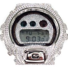 Mens Cubic Zirconia G-shock Fully Ice White Color CZ Loaded Watch