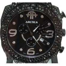 Mens Diamond Arctica Watch Round Cut ASQBDCb-D1-B2ABb 28.50ct