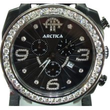 Mens Diamond Arctica Watch Round Cut G Color ASQB-D1-B3AS 8.50ct
