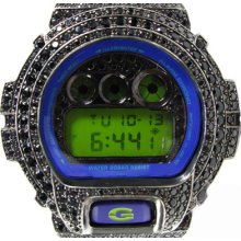 Mens Diamond Black Gold G-Shock Illuminator Case Color Watch 20.00ct