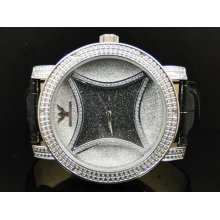 Mens Diamond King Joe Rodeo Jojo Black And White Kite Face Diamond Hip Hop Watch