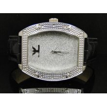 Mens Diamond King Joe Rodeo Jojo White Xl Face Diamond Hip Hop Watch